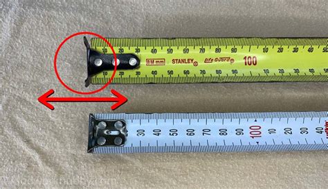 wiggly metal bracket tape measure|measuring tape ends loose.